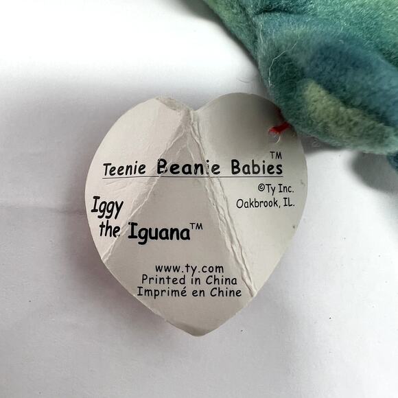 Ty Beanie Babies Iggy The Iguana, Rex The Tyrannosaurus, Spunky Dog, Rhinoceros - Picture 10 of 16